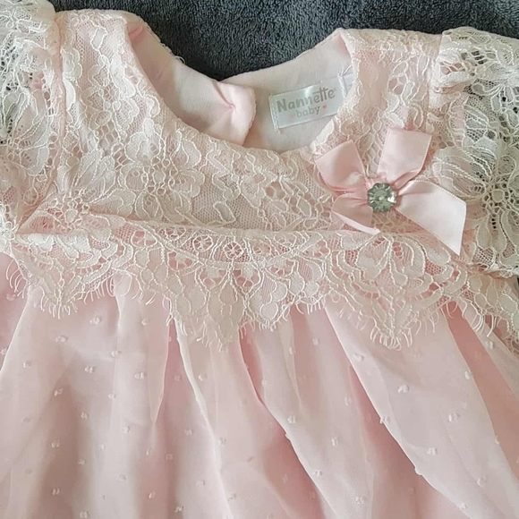 Nanette Baby Pink and White Lace Dress - Picture 4 of 7